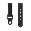 Evelatus 20mm Silikon-Loop-Uhrenarmband (S/M 110mm) Schwarz