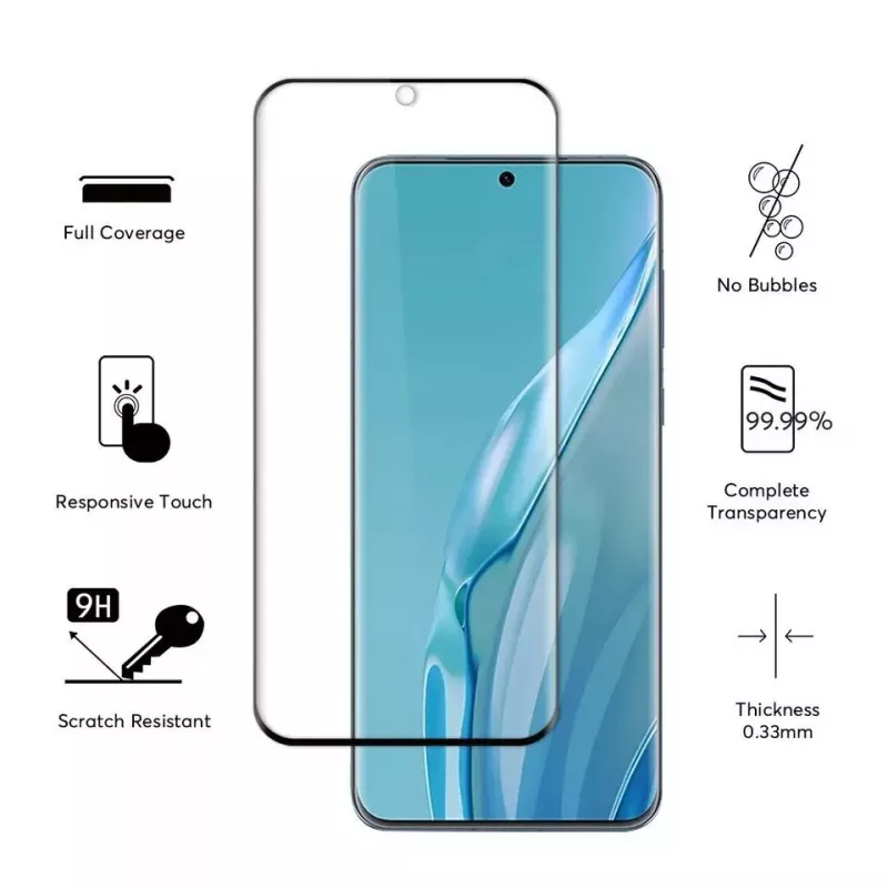 Evelatus Huawei P60 2.5D Full Cover Japan Glue Glass Anti-Static Screen Protector