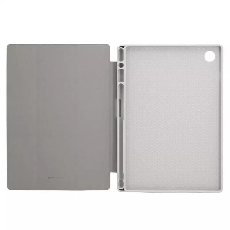 Evelatus Galaxy Tab A8 10.5 (2021) Book Cover mit Imitat-Mikrofaser-Innenfutter Silber