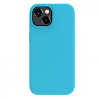 Evelatus Apple iPhone 15 Premium Soft Touch Silikonhülle Cyan Blau