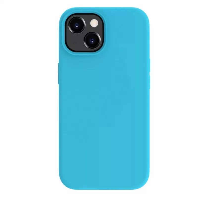 Evelatus Apple iPhone 15 Premium Soft Touch Silikonhülle Cyan Blau