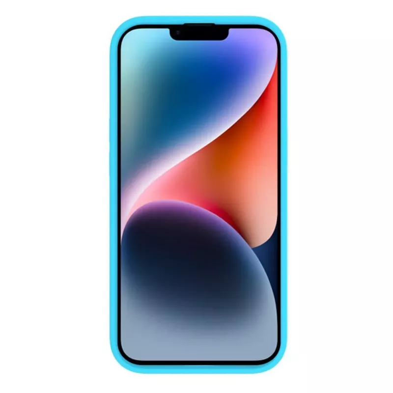 Evelatus Apple iPhone 15 Premium Soft Touch Silikonhülle Cyan Blau
