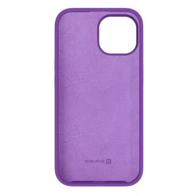 Evelatus Apple iPhone 15 Plus Premium Soft Touch Silikonhülle Tiefes Lila