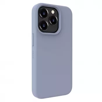 Evelatus Apple iPhone 15 Pro Premium Soft Touch Silicone Case Lavender Gray