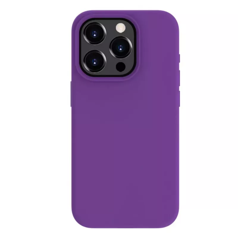 Evelatus Apple iPhone 15 Pro Premium MagSafe Soft Touch Silikonhülle Tiefes Lila