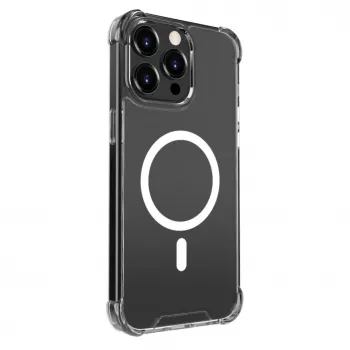 Evelatus Apple iPhone 15 Pro Max Stoßfeste Hülle mit MagSafe Transparent