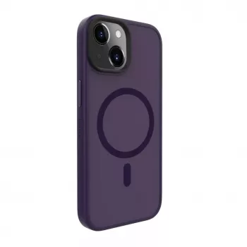 Evelatus Apple iPhone 15 Hybrid Case mit MagSafe PC+TPU Deep Purple