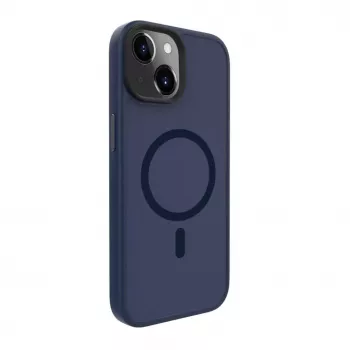 Evelatus Apple iPhone 15 Plus Hybrid Case mit MagSafe PC+TPU Dunkelblau