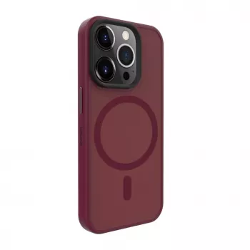 Evelatus Apple iPhone 15 Pro Hybrid Case mit MagSafe PC+TPU Plum