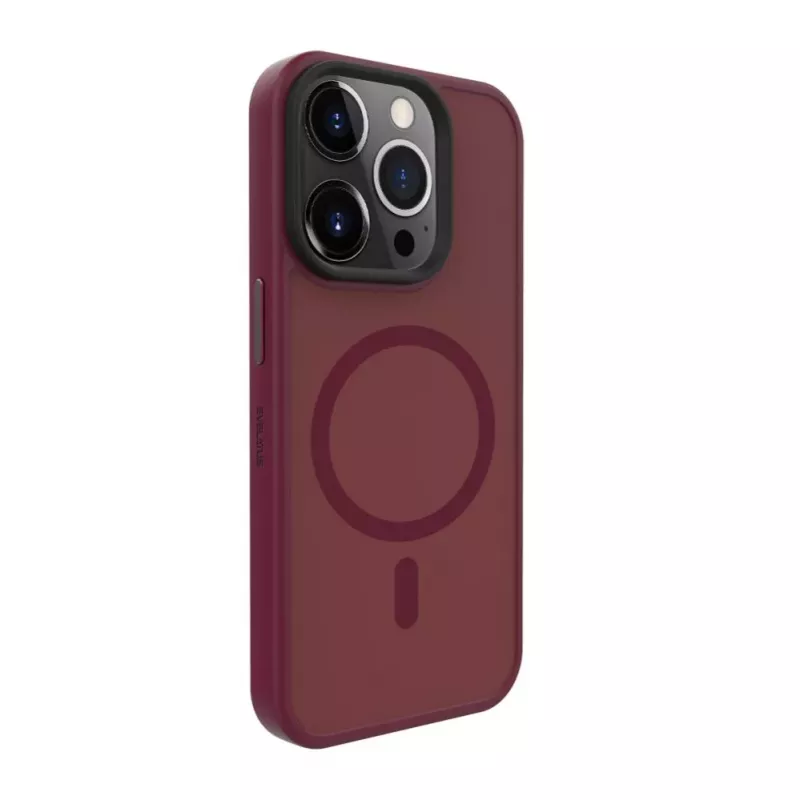 Evelatus Apple iPhone 15 Pro Max Hybrid Case mit MagSafe PC+TPU Plum