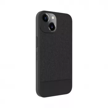 Evelatus Apple iPhone 15 Plastic Leather MagSafe Back Cover Black