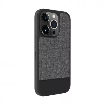 Evelatus Apple iPhone 15 Pro Max Plastic Leather MagSafe Back Cover Gray
