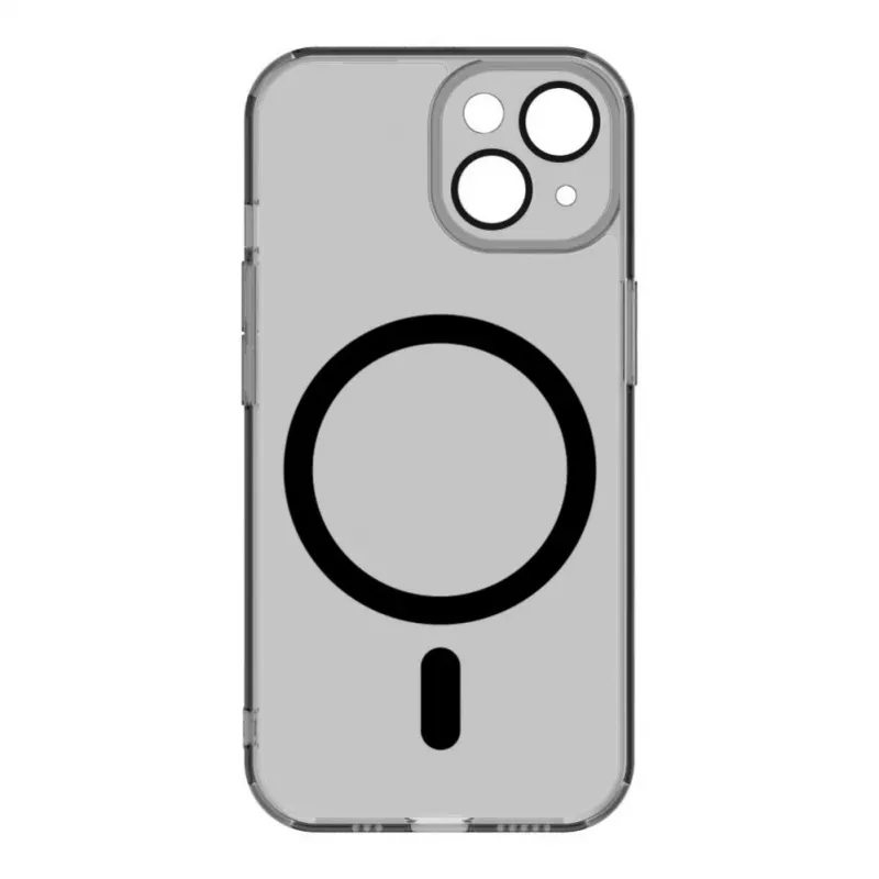 Evelatus Apple iPhone 15 Clear Case mit MagSafe und Kameraschutz Transparent Black