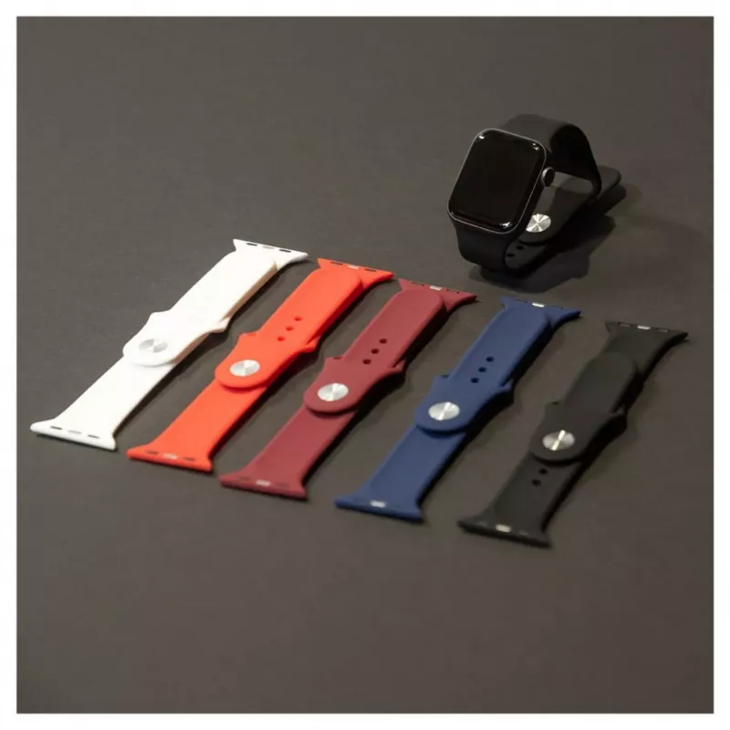 Evelatus Watch 38/40/41mm Silicone Loop Watch Strap (132mm M/L) Red