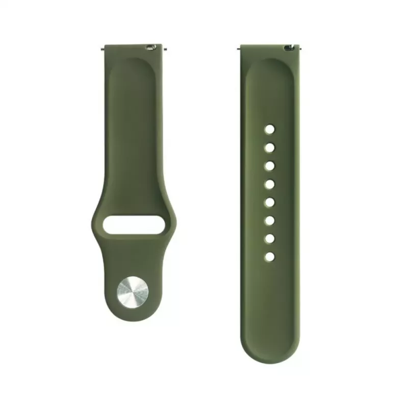 Evelatus Watch 20mm Silicone Loop Watch Strap (130mm M/L) Dark Green