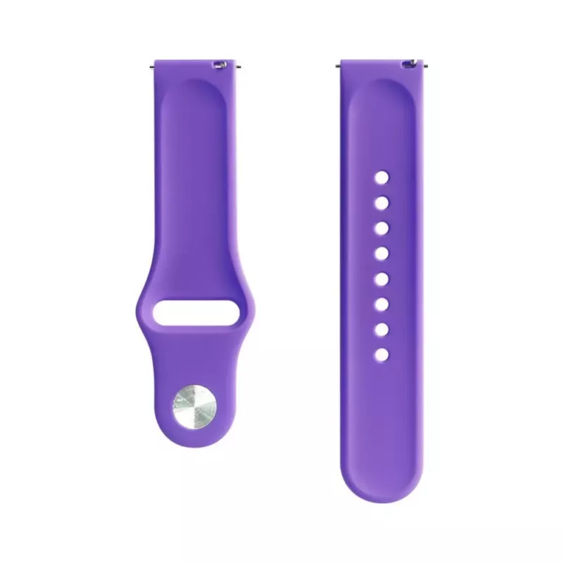 Evelatus Watch 22mm Silicone Loop Watch Straps (130mm M/L) Deep Purple