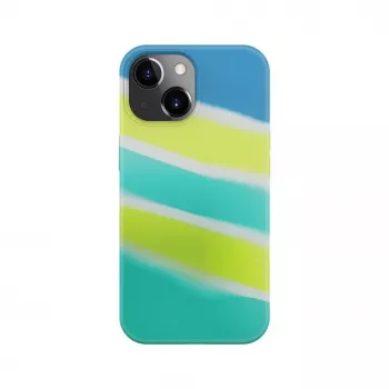 Evelatus Apple iPhone 15 Silikonhülle Mehrfarbig Gelb Grün