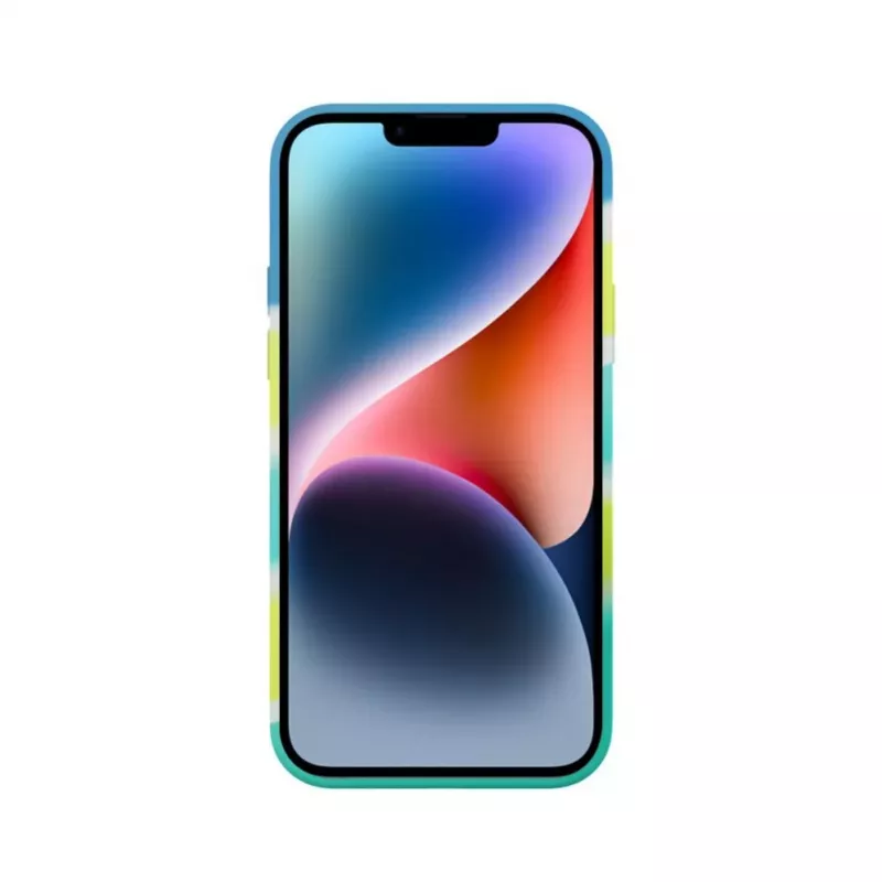 Evelatus Apple iPhone 15 Silikonhülle Mehrfarbig Gelb Grün