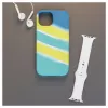 Evelatus Apple iPhone 15 Silikonhülle Mehrfarbig Gelb Grün