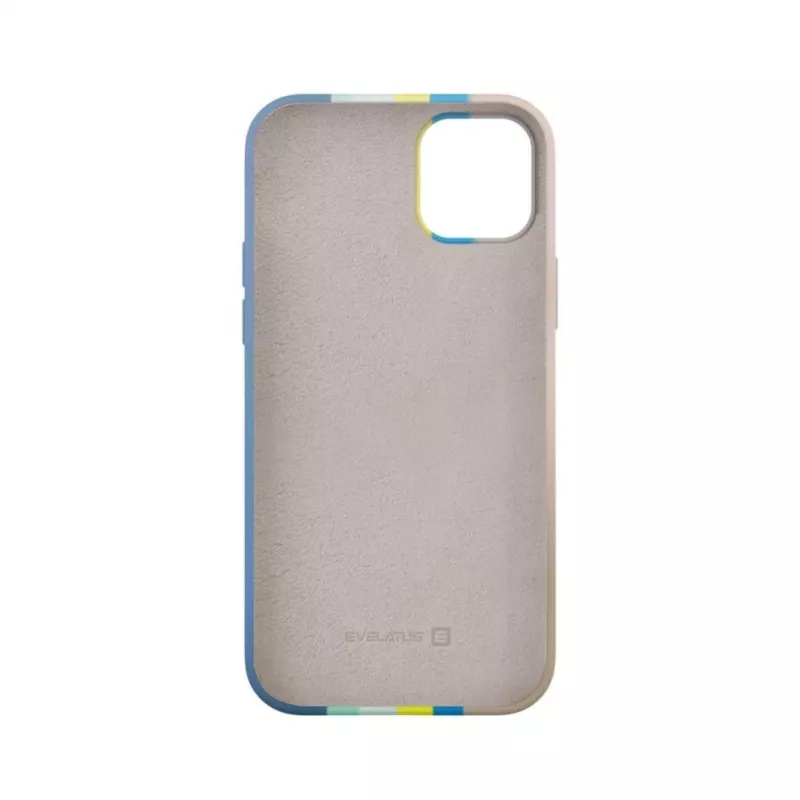 Evelatus Apple iPhone 15 Silikonhülle Mehrfarbig Blau Pink