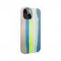 Evelatus Apple iPhone 15 Silikonhülle Mehrfarbig Blau Pink