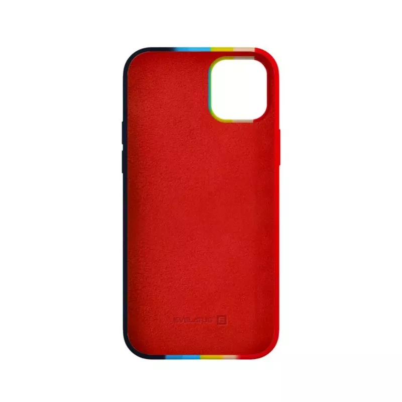 Evelatus Apple iPhone 15 Silikonhülle Mehrfarbig Regenbogen