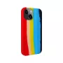 Evelatus Apple iPhone 15 Silikonhülle Mehrfarbig Regenbogen