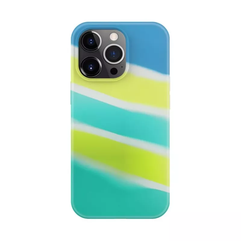 Evelatus Apple iPhone 15 Pro Silikonhülle Mehrfarbig Gelb Grün