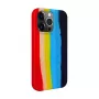 Evelatus Apple iPhone 15 Pro Silikonhülle Mehrfarbig Regenbogen