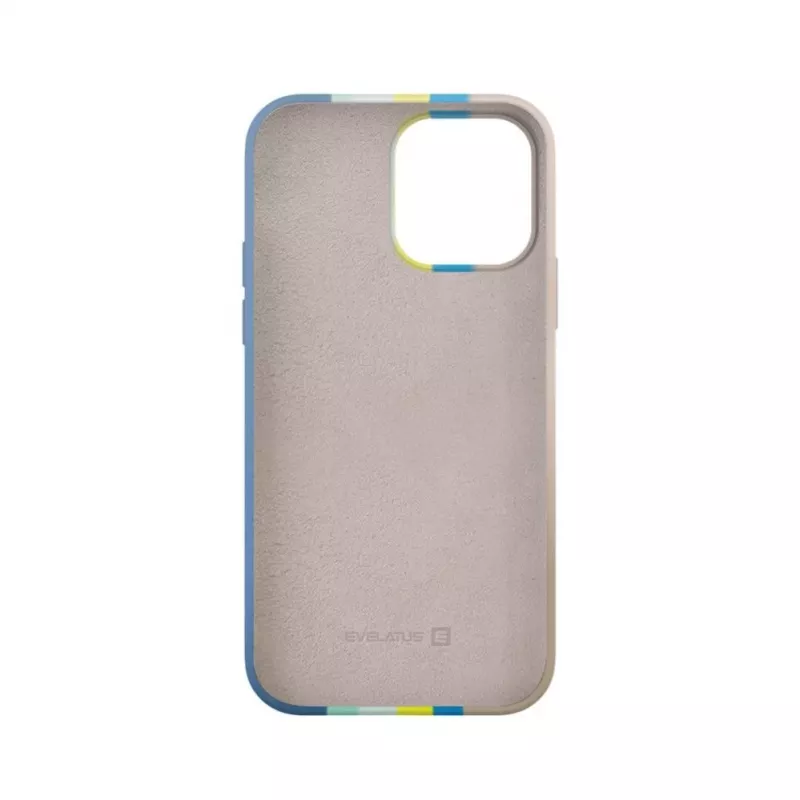 Evelatus Apple iPhone 15 Pro Max Silikonhülle Mehrfarbig Blau Pink