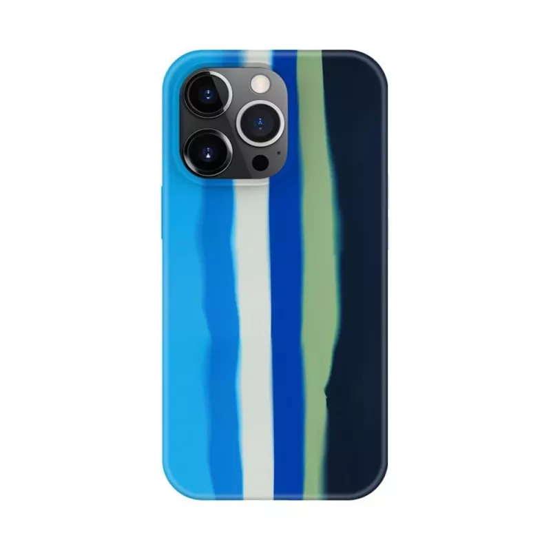 Evelatus Apple iPhone 15 Pro Max Silikonhülle Mehrfarbig Blau