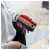 Evelatus Apple iPhone 15 Pro Max Silikonhülle Mehrfarbig Regenbogen