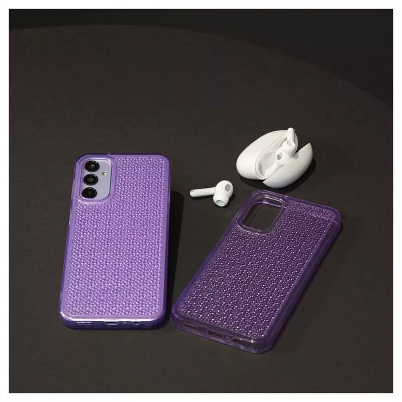 iLike Samsung Galaxy A14 5G Silikonhülle Shine Transparent Violett