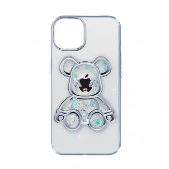 iLike Apple iPhone 13 Silikonhülle Print Desire Bear Silber