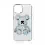 iLike Apple iPhone 13 Silikonhülle Print Desire Bear Silber