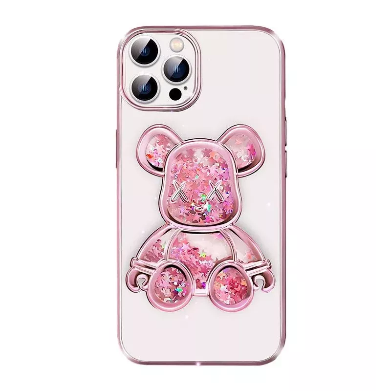 iLike Apple iPhone 13 Pro Silikonhülle Print Desire Bear Pink