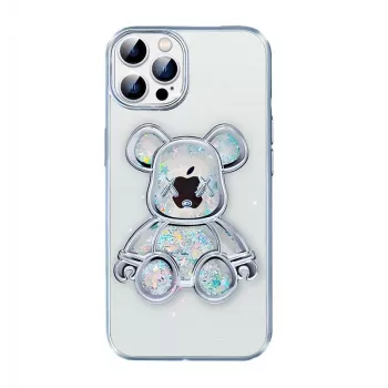 iLike Apple iPhone 13 Pro Silikonhülle Print Desire Bear Silber