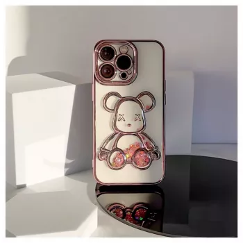iLike Apple iPhone 14 Pro Silikonhülle Print Desire Bear Pink