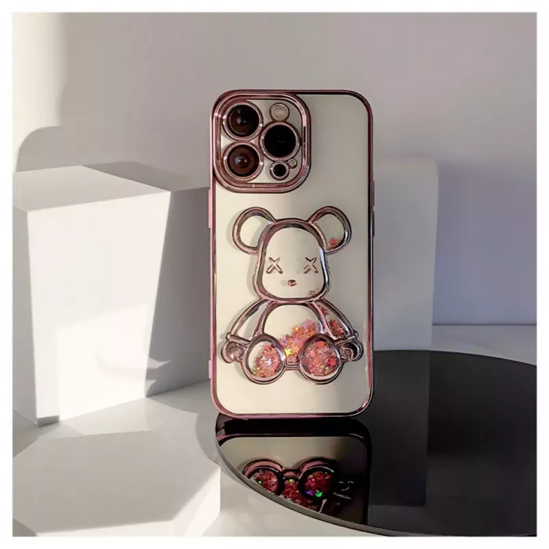 iLike Apple iPhone 15 Pro Max Silikonhülle Print Desire Bear Pink