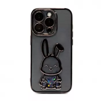iLike Apple iPhone 13 Pro Silikonhülle Print Desire Rabbit Schwarz