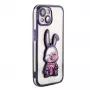 iLike Apple iPhone 14 Silikonhülle Print Desire Rabbit Lila