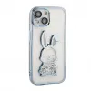 iLike Apple iPhone 15 Silikonhülle Print Desire Rabbit Blau