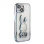 iLike Apple iPhone 15 Silikonhülle Print Desire Rabbit Blau
