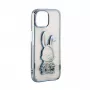 iLike Apple iPhone 15 Pro Silikonhülle Print Desire Rabbit Blau