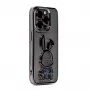 iLike Apple iPhone 15 Pro Max Silikonhülle Print Desire Rabbit Schwarz