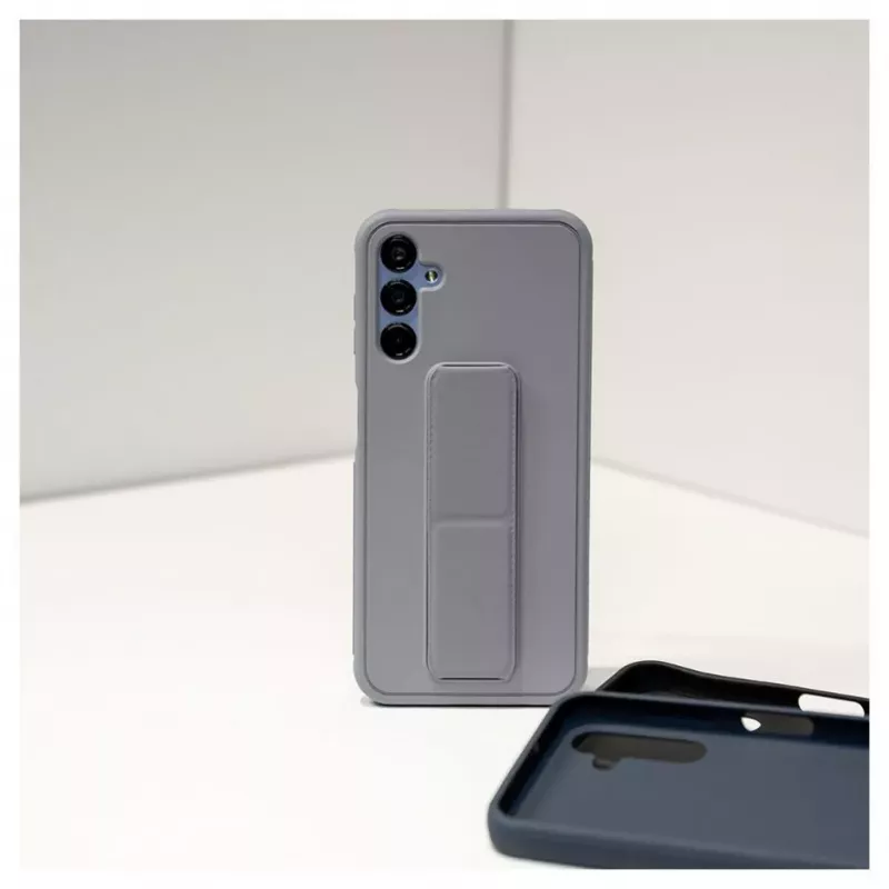 iLike Samsung Galaxy A14 5G Silikonhülle mit Standfuß Lila
