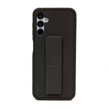 iLike Samsung Galaxy A34 5G Silikonhülle mit Standfuß Schwarz
