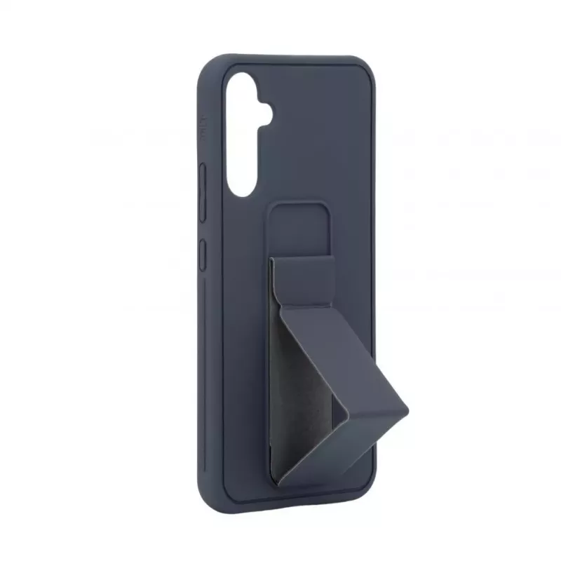 iLike Samsung Galaxy A34 5G Silikonhülle mit Standfuß Blau