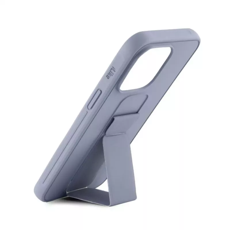 iLike Apple iPhone 13 Silikonhülle mit Standfuß Lila
