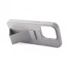 iLike Apple iPhone 15 Silikonhülle mit Standfuß Silber